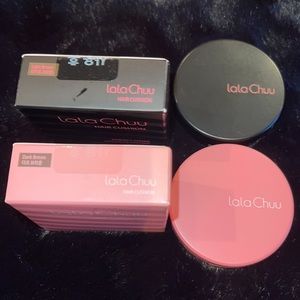 lalaChuu Hair Cushion Mini Dark Brown & Light Brown Portable Hair­ Colour Filler